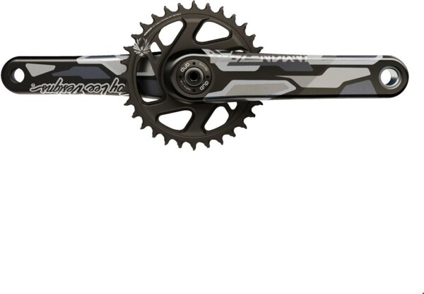 Truvativ Kurbelgarnitur Descendant Eagle DUB DH CoLab Troy Lee Designs 165 mm / 32T / schwarz-rot