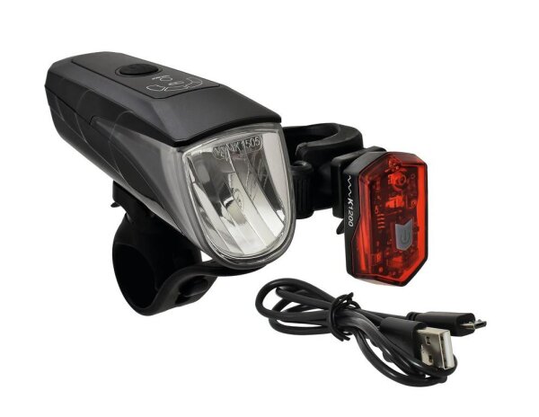 Büchel LED-Batterie-Beleuchtungs-Set BLC 710 schwarz, Lithium-Batterien, mit Halter