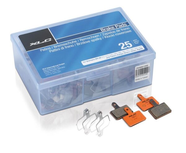 XLC Scheibenbremsbeläge, organisch (Tektro BP-B07), 25 Sets