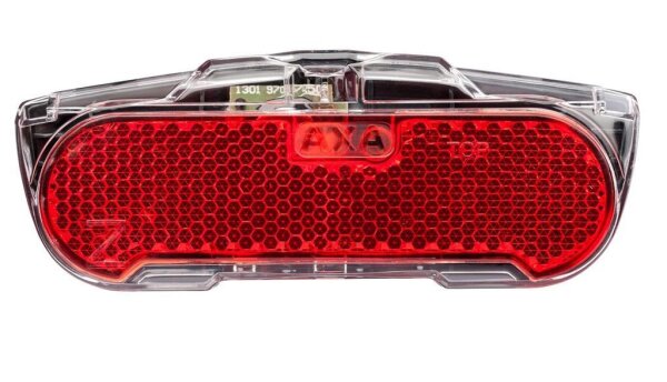 AXA Dynamo-Rücklicht Slim Steady , 50mm für Gepäckträger schwarz-transparent