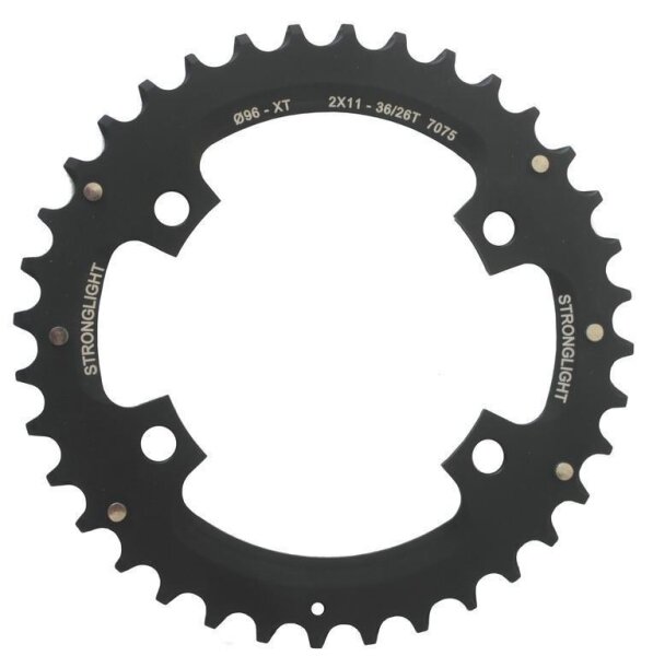 Stronglight Kettenblatt MTB Shimano 2x11 f.XT FC-M8000/SLX außen 38(28)Z sw