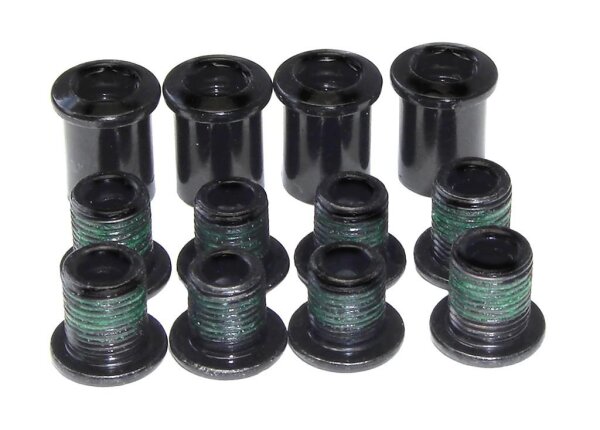 Sram Chain Ring Bolt Kit 4-arm Double RG Long Steel, Steel Black
