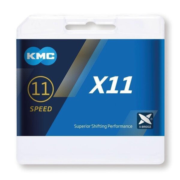 KMC Schaltungskette X11 silber/schwarz