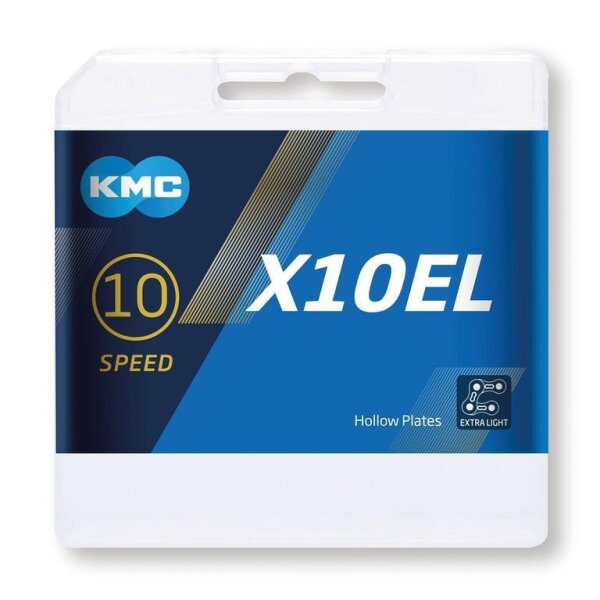 KMC Schaltungskette X10EL Ti-N Gold 1/2" x 11/128", 114 Glieder,5,88mm,10-f.