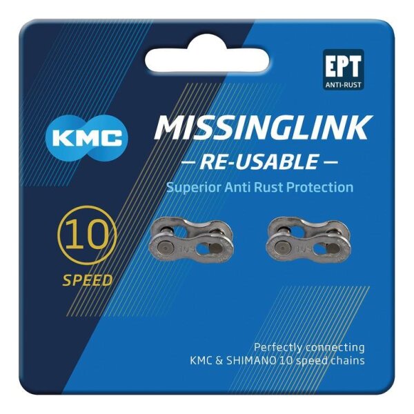 KMC Missinglink 10R KMC 10R EPT 2 Stück f. Ketten, 5,88mm,silber,10-fach