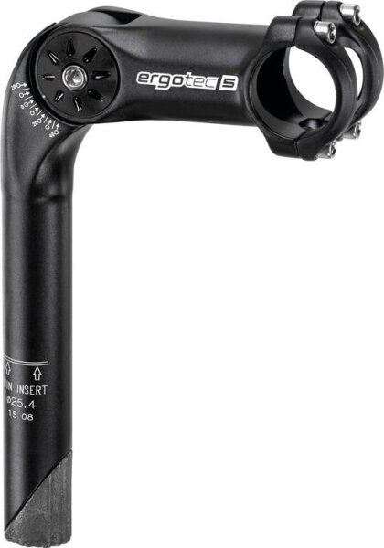 Ergotec Octopus XL SL 180mm/100mm Alu, schwarz, 1 1/8", Ø 25.4mm