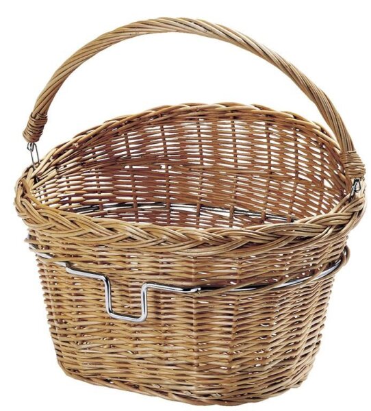 KLICKfixWeidenkorb  37x29x28/22 cm, braun, mit Adapterbügel