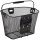 KLICKfix Vorderradkorb Uni schwarz 35x26x25 cm, engmaschig, mit Lampenclip