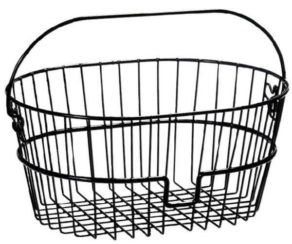 KLICKfix Vorderradkorb Standard 41x19x30 cm, schwarz, weitmaschig