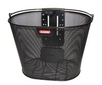 KLICKfix Vorderradkorb Oval Plus 36x27x25 cm, schwarz,...