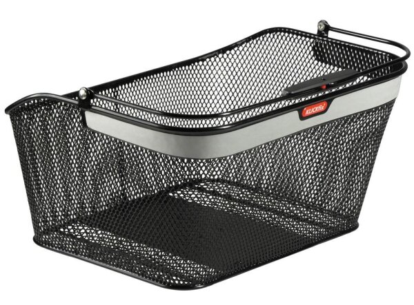 KLICKfix Hinterradkorb City Reflect GTA 40x20x30 cm, schwarz, engmaschig