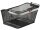 KLICKfix Hinterradkorb City Reflect GTA 40x20x30 cm, schwarz, engmaschig