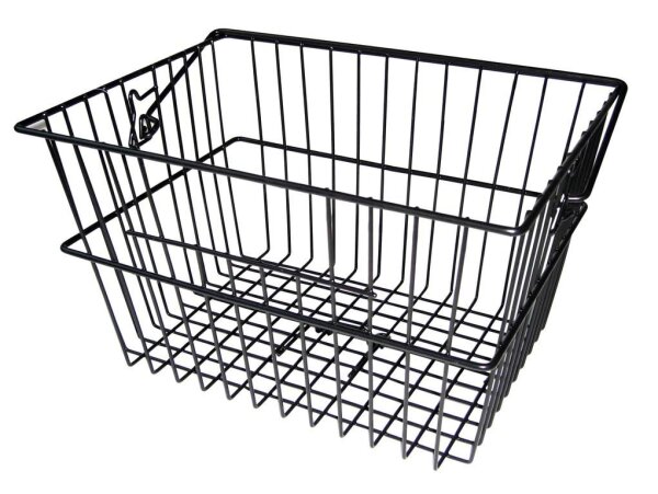 Hinterradkorb City 40x30x23,5 cm , schwarz, extrahoch