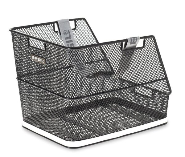 Basil Hinterradkorb Class für Schultasche 38x31x27 cm, schwarz, engmaschig