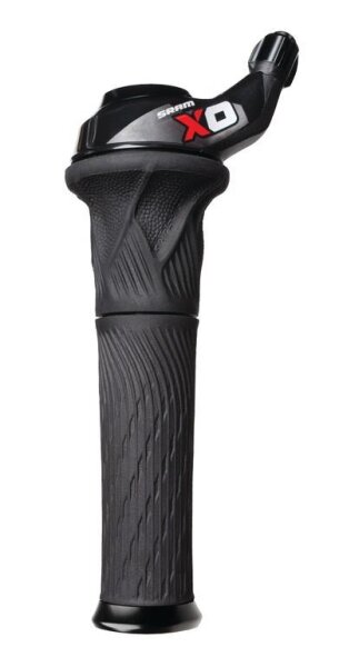 Sram Drehgriffschalter X0 rot 2-f. li. mit Lock-On Griffe