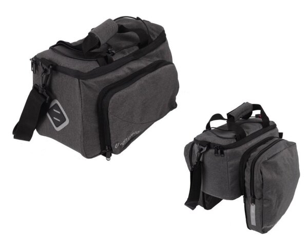 Atran Velo System Fahrradtasche Zap 33x20x16cm, grau, inkl. AVS Adapter