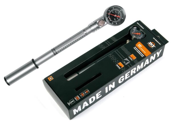 SKS Federgabel-/Dämpferpumpe USP silber, mit Manometer