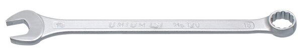 Unior Ringgabelschlüssel lang, gekröpft 15mm, Länge 222mm, 120/1