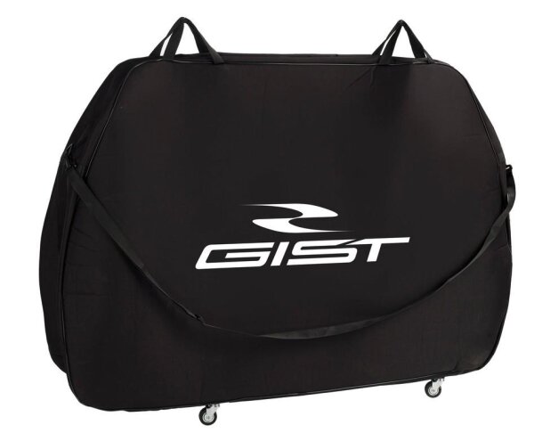 GIST Fahrrad-Transporttasche für MTB/Racing schwarz, gepolstert, mit Räder + Ständer