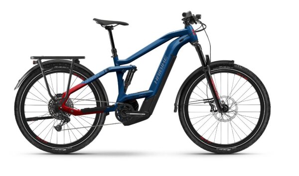 Haibike Adventr FS 9 MTB Fully (27.5" | 625Wh | GLOSS_METAL BLUE_RED) Größe: 47 cm