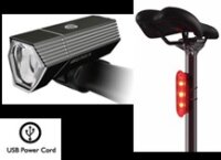 Set Spider-Frontlicht und Rücklicht Fahrradlampe LED mit Akku